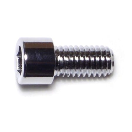 Midwest Fastener 3/8"-16 Socket Head Cap Screw, Standard, Chrome Plated Steel, 3/4 in Length, 10 PK 74042